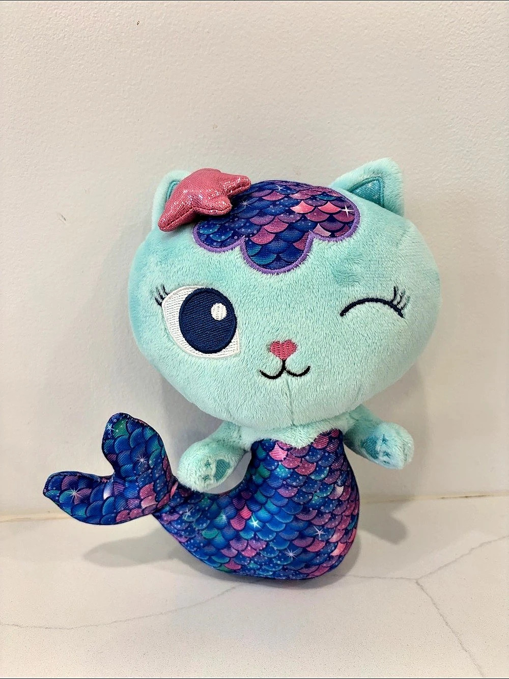 🦄5/25 Gabby's Dollhouse MerCat Purr-ific Plush Blue & Pink